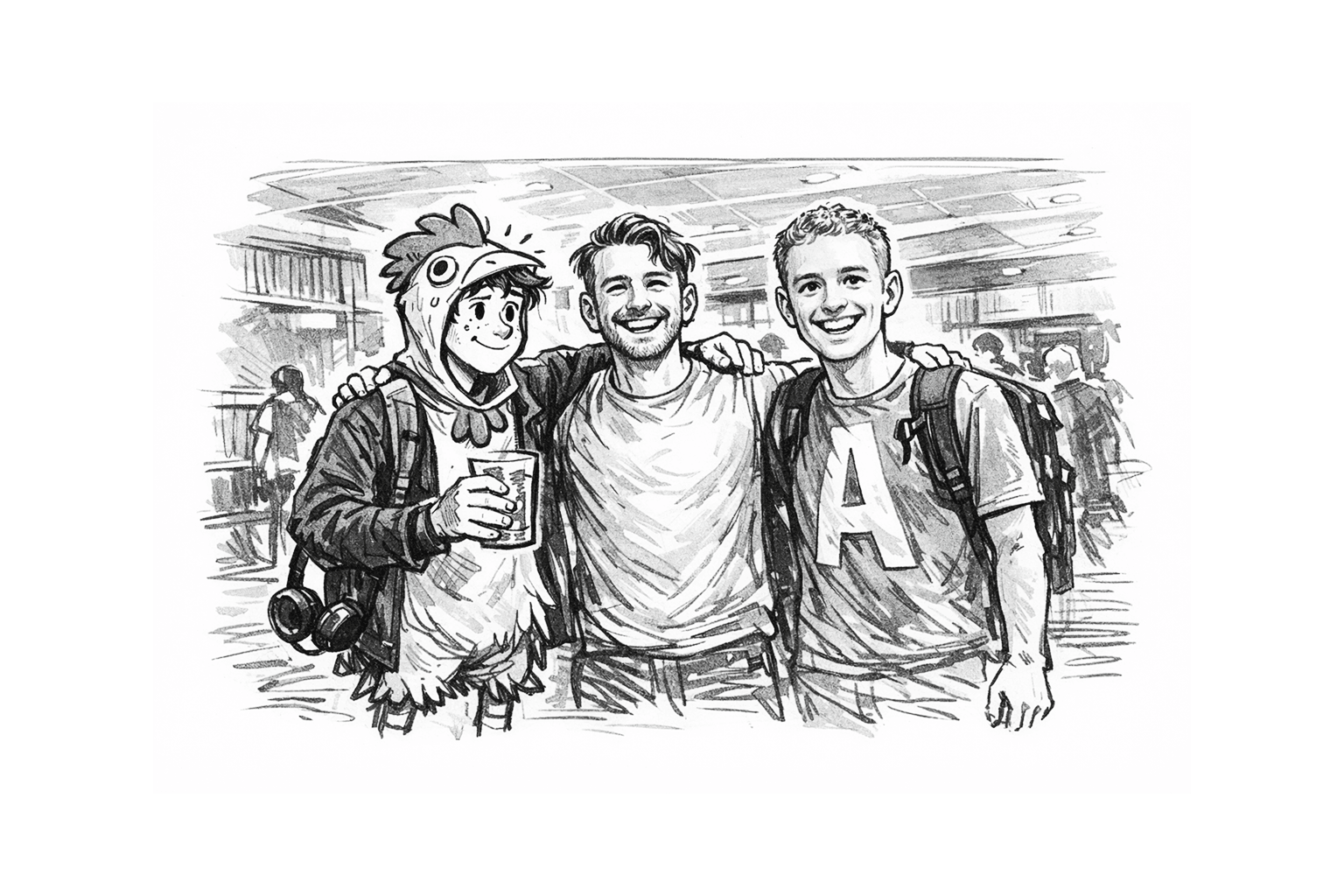 The team illustrated