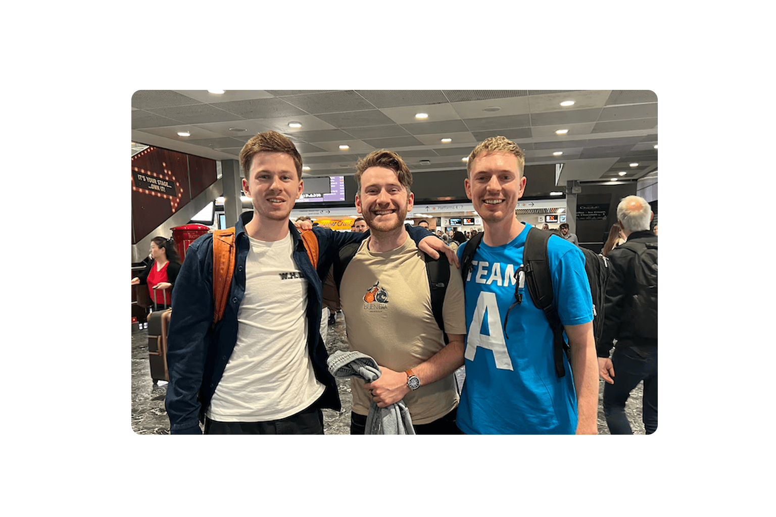 The team outside BBC Studios